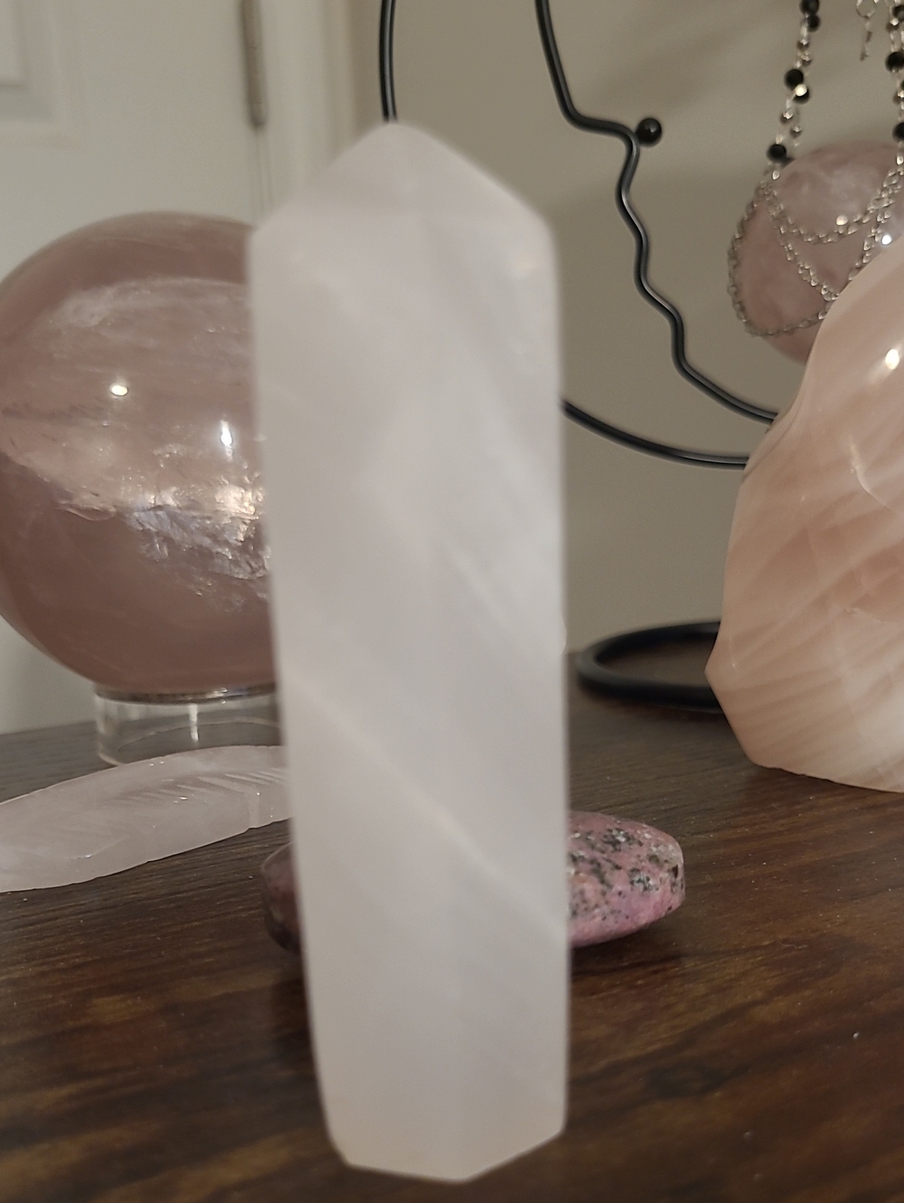 Pink Mangano Calcite Tower